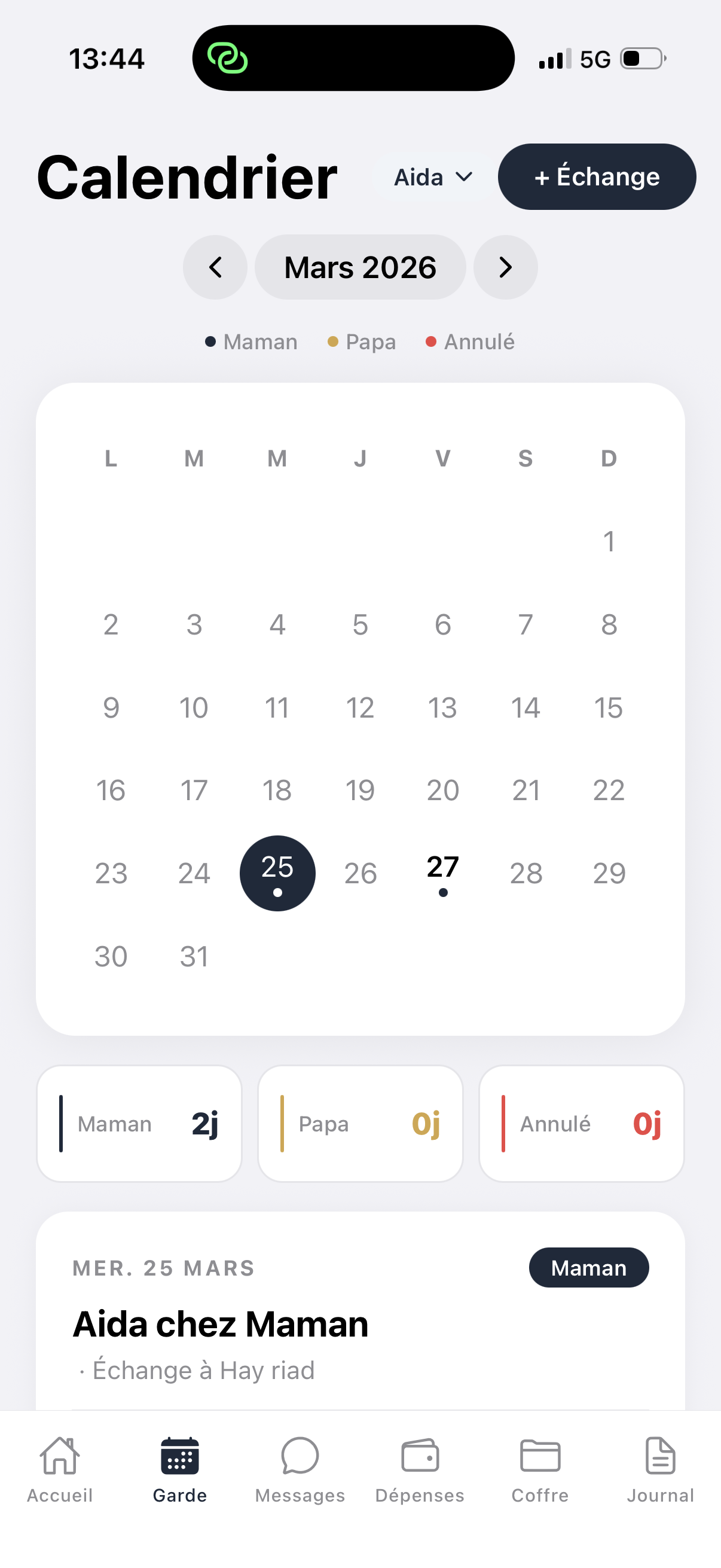 Calendrier de garde